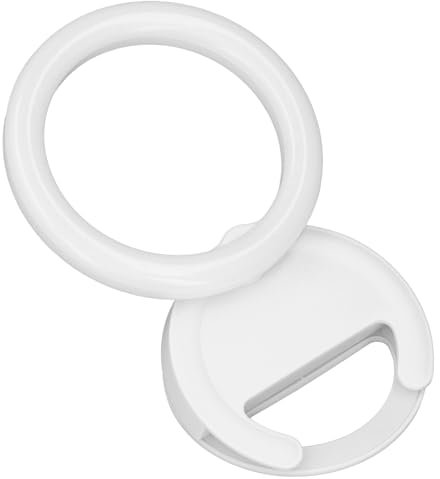 Nimomo Selfie-Ringlicht zum Anklippen, Ringlicht für Handy, 180° drehbar, 3 Farben, LED-Selfie-Ringlicht für Handy, Tablets, Laptops, Weiß