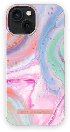 IDEAL OF SWEDEN. Magnetische Handyhülle kompatibel mit Magsafe für einfaches Magsafe kabelloses Laden. Stilvolle iPhone-Hülle, kompatibel mit iPhone 15 (Pastel Marble)