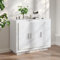 Myheimly Sideboard Kommode Anrichte Schrank Beistellschrank Mehrzweckschrank Standschrank Flurschrank Wohnzimmer 92x35x75cm Holzwerkstoff Weiß