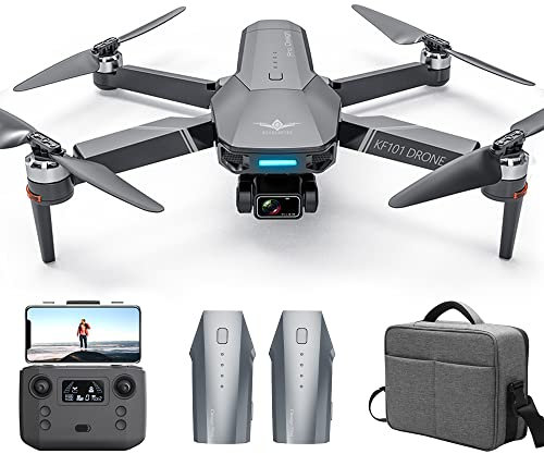 Teeggi KF101 MAXS Drone con Telecamera 4K HD per Adulti, 5km Distanza Controllo, 3-Assi Gimbal, GPS Ritorno Intelligente, Professionale Quadricottero RC Droni, 2 Batterie