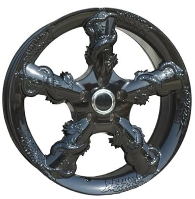 LOHBJCD Leichtmetallfelgen for Autos, kompatibel mit BMW 3 5 Series M5 525 320i E46 E60 E90/E91 F10, kompatibel mit Cadillac CT6 XT4 CTS XTS China Dragon 19 Zoll 5x120
