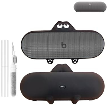 Protective Silicone Cover for Beats Pill (2024 Release) Portable Bluetooth Speakers - Shockproof, Dustproof, and Waterproof for Worry-Free Use Anywhere,Black