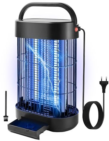 Lampe Anti Moustique 14W, 1800V UV Destructeur d'Insectes Électrique pour Intérieur, Piège Insectes Efficace pour Chambre, Cuisine et Bureau, Portée 60 m², Noir
