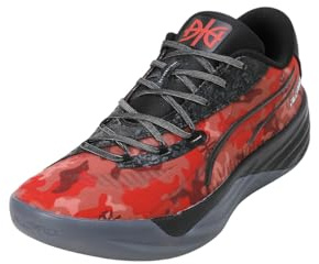 PUMA Unisex All-Pro Nitro DA Basketball Shoes, For All Time Red, 12.5 UK