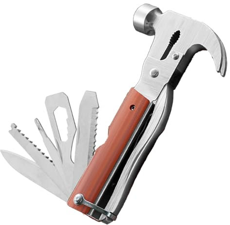 Yilceemy Martello Multiuso, Martello Multifunzione, Martello Portatile, per Campeggio, Escursionismo (9×16.5×2.3cm)