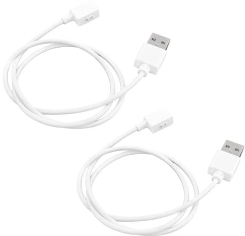 YINETTECH 2 Pcs USB Charger Charging Cable Lead 60CM With Overload Protection Compatible with Xiaomi Mi Band 8 9 Pro Smart Sport Watch