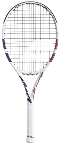 Babolat - Tennisschläger Modell Boost Drive, Griff 0, Blau Koralle Weiß, Leichter Graphitrahmen, Großes Schlagfeld, Besaitungsmuster 16x19, für Gelegenheitsspieler, die Sich leicht verbessern möchten