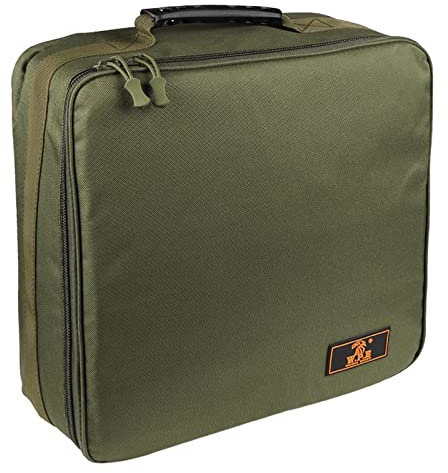 Greabuy Tragbare Tasche für Karpfenangeln, Angelrolle im Freien und Aufbewahrungstasche, wasserdicht, A, 37*37*15cm