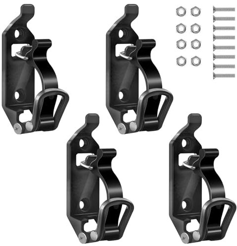 Sertay 4 Piezas Soporte Pala Baca, Soporte Barras Techo Goma, Soporte Pala Offroad, Accesorios Camiones Soporte Cubo, Kit Montaje Abrazadera, Adecuado para Vehículos, Cuatriciclos, Remolques