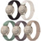 CUNUJIX 5 Pack Stretchy Watch Bands Compatible with Garmin Lily 2 / Lily 2 Active, Loop Nylon Elastic Fabric Strap for Garmin Lily 2 Women