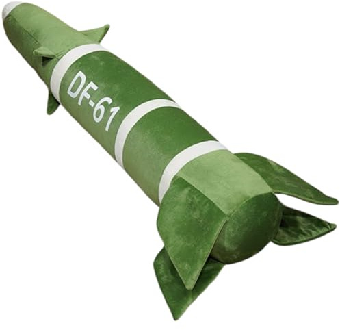AQCQDQ Rakete Plüschtiere, DF-5C Raketen Kissen, Seitenschläferkissen, Weiches Plüsch Spielzeug für Betten, Sofas, Schlafzimmer und Wohnzimmer (B,55 cm)
