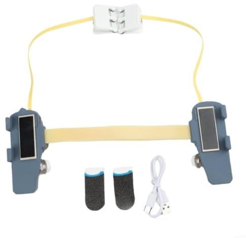 NbgrvB Six-Finger Game-Controller-Tasten, Gamepad-Extender, reaktionsschneller Touch-Controller für iPad und Tablets, ABS, mobile Gaming-Trigger mit verbesserter Kontrolle, Schwarz (24,6 - 30,7 cm)
