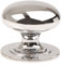 Victorian Cabinet / Cupboard Door Knob Polished Chrome - 38mm dia (1.5)