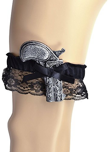 Bristol Novelty BA2991 Jarretière avec revolver pour déguisement de pirate, pour femme, taille unique Halloween