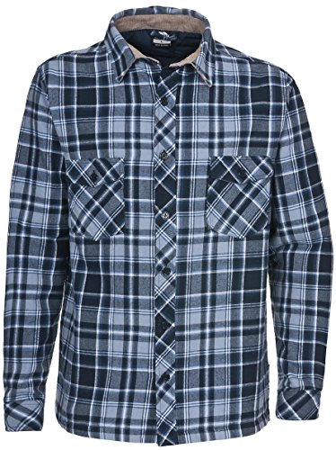 Trespass Santonito Chemise pour Homme Bleu Motif à Carreaux Bleu Marine Petit