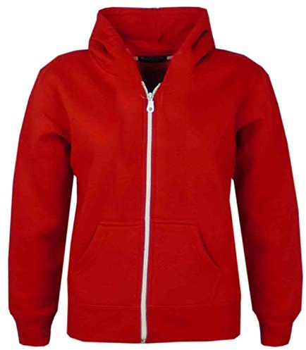 A2Z 4 Kids Plain Full Zip Hoodie for Girls & Boys Long Sleeve School Sweatshirt Jacket Ages 5–13 Years