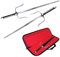 DEPICE Unisex – Erwachsene Sai-gabeln Octagon (Paar) inkl. Tasche, Silber, 54,50 cm