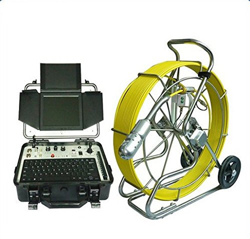 GOWE 360 Degree Pan and Tilt Camera Video Pipe Inspection System with 120m Push Rod Cable Sensor Size:1/4;Horizontal Resolution:600TVL; Signal System:NTSC