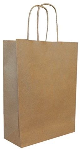 250 Papiertragetaschen mit Kordel - Kordeltragetasche in braun 22+10x28 cm - good4food