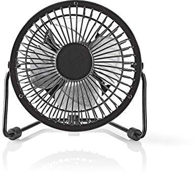 Nedis Mini-Ventilator aus Metall, 10 cm Durchmesser, Futter