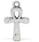 PEPPERLONELY 25 Stück Antik-Silber-Legierung Ankh Ägypten Kreuz Charms Anhänger 22 x 13 mm, Metall, Kein Edelstein