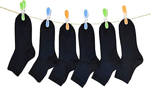 PETTI Artigiani Italiani 6 Paia di Calzini Cotone Calze, Blu Corto, 2 Anni (22-24) Unisex-Bambini