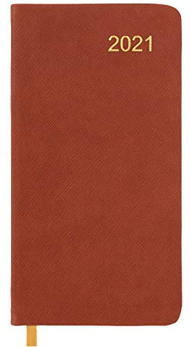 2021 Taschenkalender / Taschenkalender 14 Monate (beginnt November 2020) / Kalender 2021 / Wochenkalender 2021 / Wochenplaner Organizer (braun)