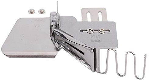 Atyhao Gerollter Hemmer Nähfuß, 4-fach nähender Hemmer Doppelordner Stretchzylinder für industrielles Steppstichmaschinen Zubehör (32mm)