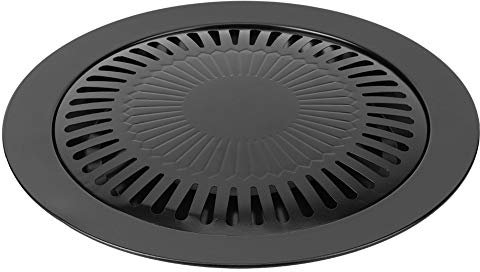 Longzhou Piatto da barbecue, antiaderente, rotondo, coreano, grill, piastra, piastra, vassoio per fornear, set da cucina, accessorio per barbecue