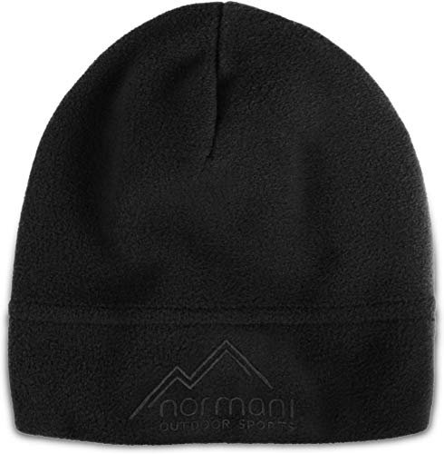 normani Trendige Winter- & Skimütze aus Mikrofleece Farbe Black