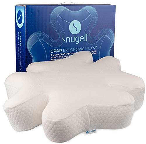 Snugell CPAP-Kissen für Seitenschläfer | Memory Foam CPAP-Kissen | Kleeblattform für 4 Höhen | Optimale Ausrichtung von Kopf und Wirbelsäule | Ergonomisches Kissen für CPAP-Benutzer