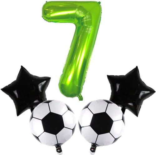 DIWULI Fussball Geburtstag 7 Jahre - Fussball Luftballons