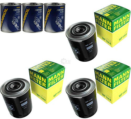 QR-Parts Set 85463786 WP 1144 9900 3x Original MANN Ölfilter + SCT Motor Flush Motorspülung
