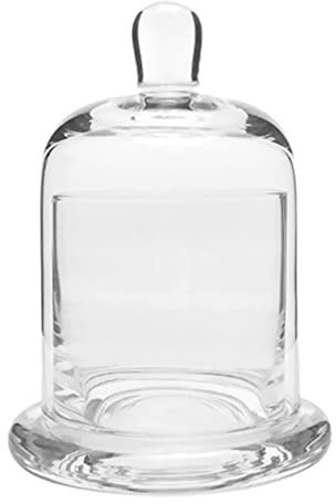 EXCEART Transparenter Kerzenhalter Glas KerzenstäNder Stabkerzen 1 Satz Glasglocke Dessert-kuppelabdeckung Vintage Kerzenhalter Kerzen Deko Glas Basis Kuppelglocke Stabkerze