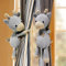 Raffhalter mit Cartoon-Vorhangschnalle, Tierriemen, Vorhanghaken, Vorhang-Clip, Raffhalter für Kinderzimmer, Fensterdekorationen (grauer Hirsch), 2 Stück