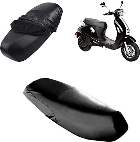 Motorrad Sitzbankbezug, Universal Motorrad Sitzbezug Roller Sitzbezug, Universal für Motorrad Sitzbezug PU, Universal Schwarz Sitzabdeckung, Wasserdicht, Dual Use Regenfest Staubdicht Schwarz Farbe