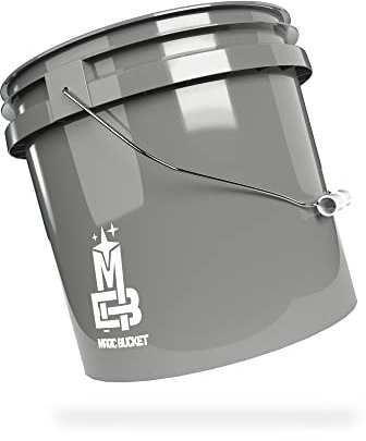 MAGIC BUCKET | Wascheimer für Auto Handwäsche Grau | 3,5 US GALLONEN ca. 13 Liter | kompatibel mit Grit Guard, Detail Guardz Dirt Lock, Chemical Guys Dirt Trap, Gamma Lids
