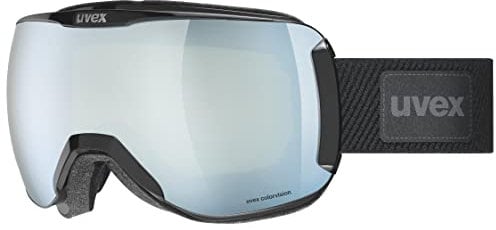 uvex downhill 2100 CV planet - Skibrille für Damen und Herren - aus nachhaltigen Materialien - konstraststeigernd - black/white-green - one size