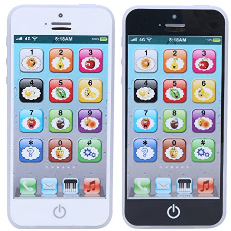 Ejoyous Kinderspielzeug Telefon, Kinder Touchscreen Handy pädagogisches Handy Musik Englisch Lernen Spielzeug für Kleinkinder und Mädchen über 3 Jahre alt 12,5 x 6 x 0,8
