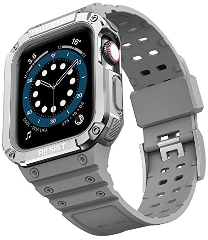 AIYIRUO Correa Compatible con Apple Watch 8 Correa 45mm 41mm 44mm Impermeable iWatch Case Band Funda Resistente a Prueba de Golpes con Correas de Banda Para IWatch 8/7/6/5/4/3/2/1