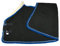 WAGNER Fleece Abschwitzdecke mit Fellkragen (Schwarz/Royalblau, 135)