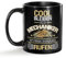 Tassendruck Schwarze Tasse für Mechaniker mit Name - Cool bleiben und Name rufen - Geschenk für Kollegen zum Geburtstag | Personalisierte Geschenke, Keramik Schwarz, 300 ml