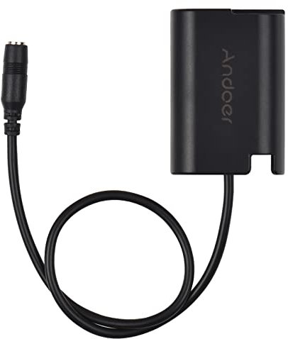 Andoer DMW-DCC17 Dummy Battery with DC Female Connector Straight Cable DC to DMW-BLK22 Dummy Battery Coupler Accessory Replacement for Panasonic LUMIX S5 DC-S5 DC-S5K DC-S5GK GH6 Cameras