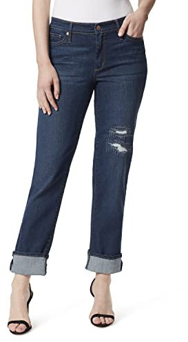 Jessica Simpson Damen Arrow Straight Ankle Jeans, Seewolf, 24 Plus