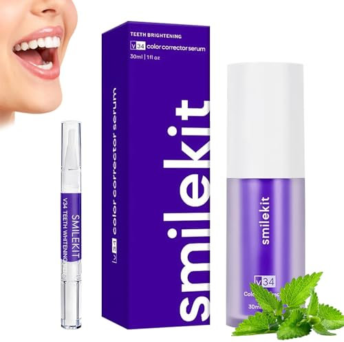 Dentifricio Viola Dentifricio Sbiancante Hi Smile Teet Whitening Dentifricio Sbiancante Smile Dentifricio Sbiancante Viola Tooth Stain Removal Sbiancamento per Denti Sensibili 2PCS
