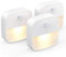 ZISONIX Veilleuse Led, Lampe de Nuit Murale avec Détecteur de Mouvement autocollante, Veilleuse Murale pour Salle de Bains, Chambre, Couloir, Blanc Chaud