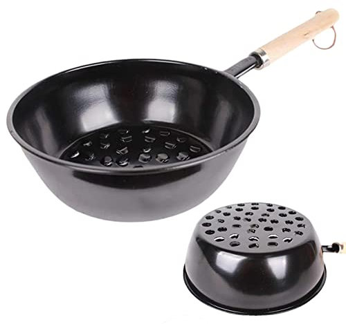 Maciun Kohle-Brenntopf | Grillkohle-Topf mit Holzgriff | Grillkohle-Topf, Holzkohlegrill-Starter, Grillkohlebrennwerkzeug für Camping
