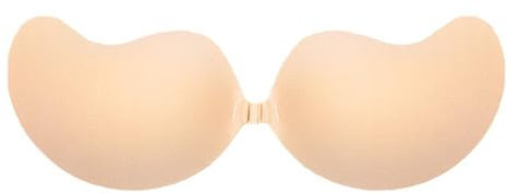 LuLiyLdJ Reggiseno Adesivo Senza Spalline Senza Schienale Invisibile Riutilizzabile Reggiseno Push up da Donna in Silicone, 1 Paio
