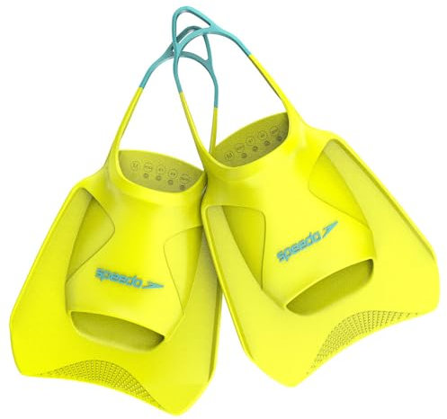 Speedo Biofuse Fitness Pinne da allenamento per Unisex Adulto, Hyper Yellow / Arctic Glass, S