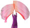 MUNAFIE Lot de 2 drapeaux d'adoration - Demi-cercle - Colorés - Avec hampe flexible - Pour spectacle de danse - Église - Orange - Rouge - Violet